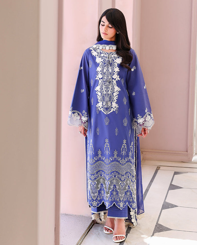 Roheenaz | Veil of Summer Chikankari | Blanc Mirage by Roheenaz - Designer Dress  - Type : Ladies Clothes - Available at Libayah - 100% Original 