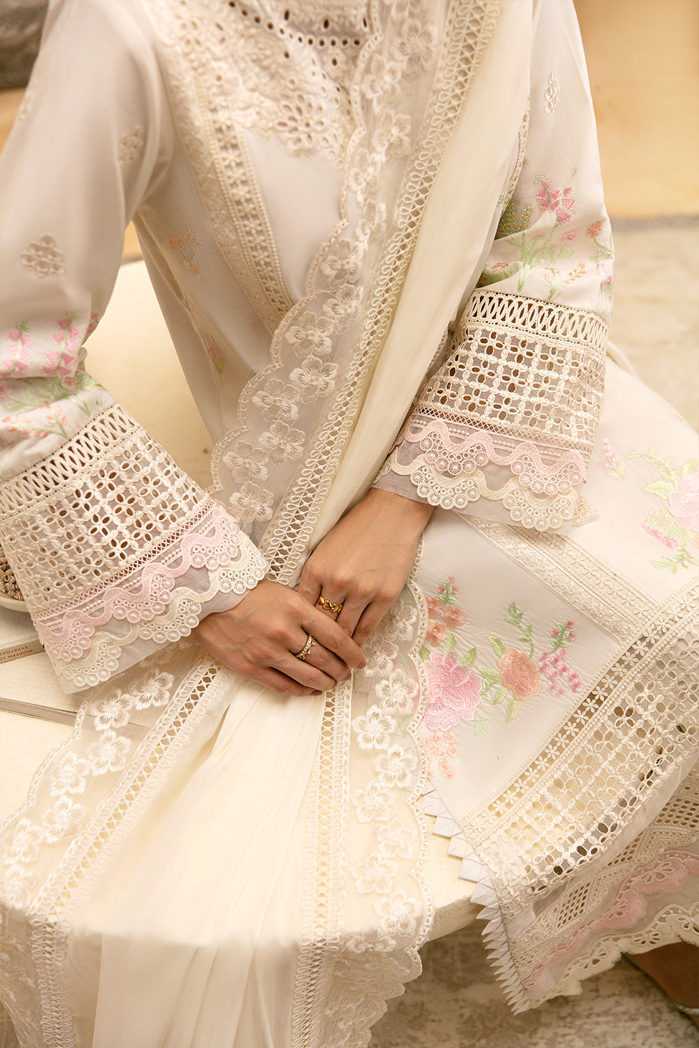 Azure | Luxury Premium Cambric 24 | Blissful Snow by Azure - Designer Dress - Type: Luxury - Available at Libayah - 100% Original