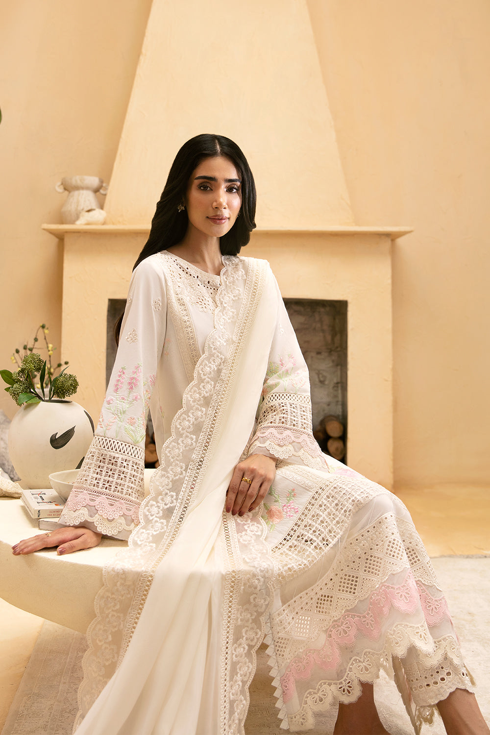 Azure | Luxury Premium Cambric 24 | Blissful Snow by Azure - Designer Dress - Type: Luxury - Available at Libayah - 100% Original