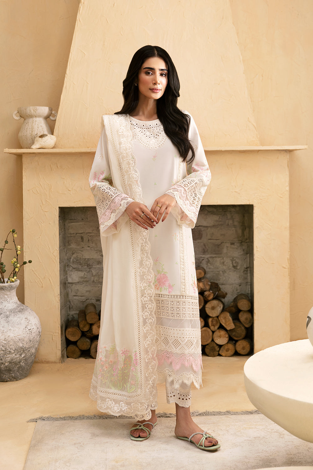 Azure | Luxury Premium Cambric 24 | Blissful Snow by Azure - Designer Dress - Type: Luxury - Available at Libayah - 100% Original