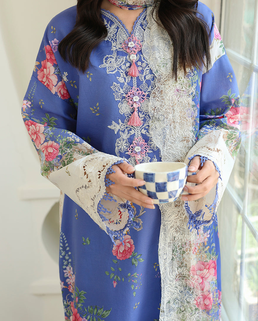 Roheenaz | Petals in Print | Bloom Portrait by Roheenaz - Designer Dress  - Type : Ladies Clothes - Available at Libayah - 100% Original 