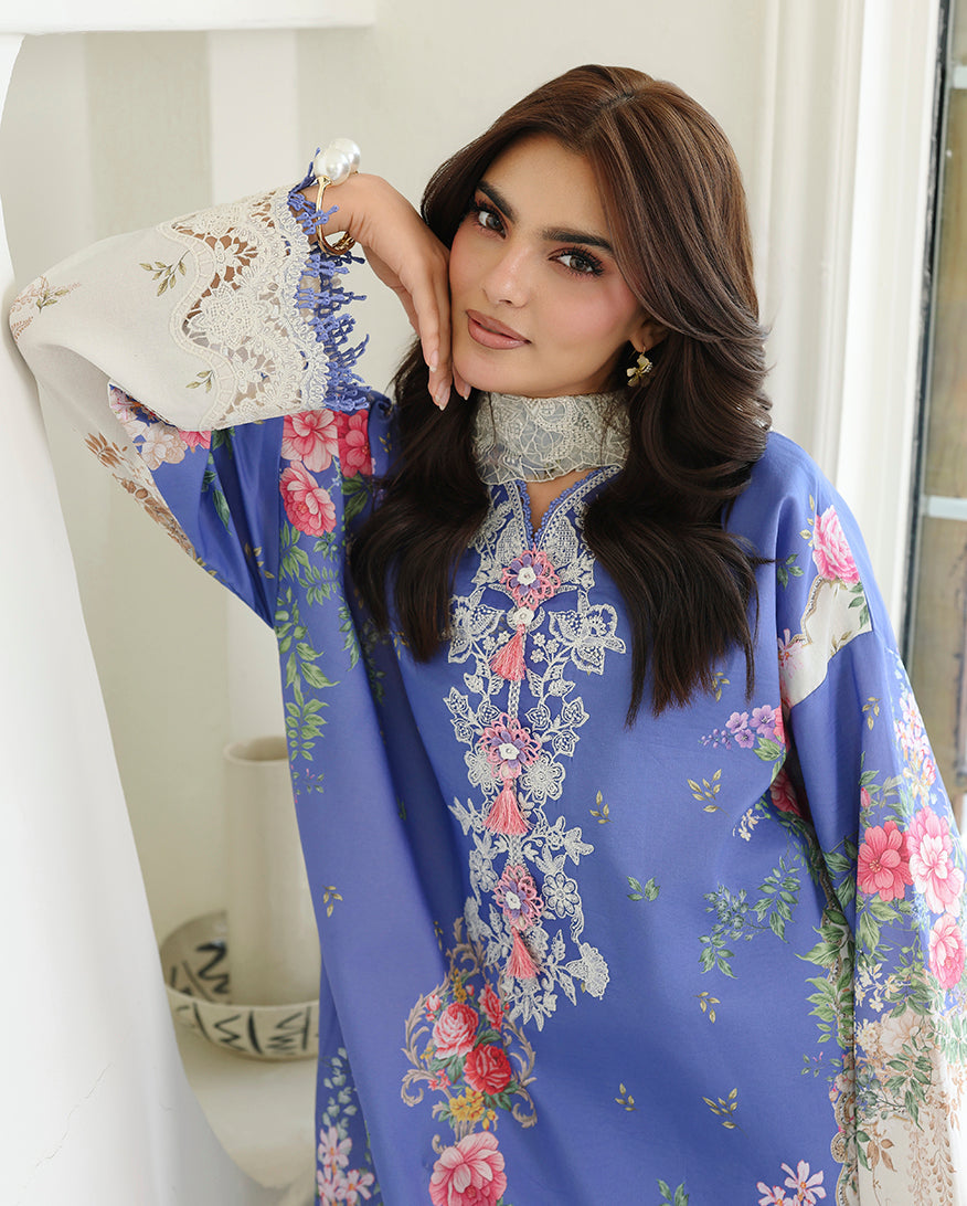 Roheenaz | Petals in Print | Bloom Portrait by Roheenaz - Designer Dress  - Type : Ladies Clothes - Available at Libayah - 100% Original 