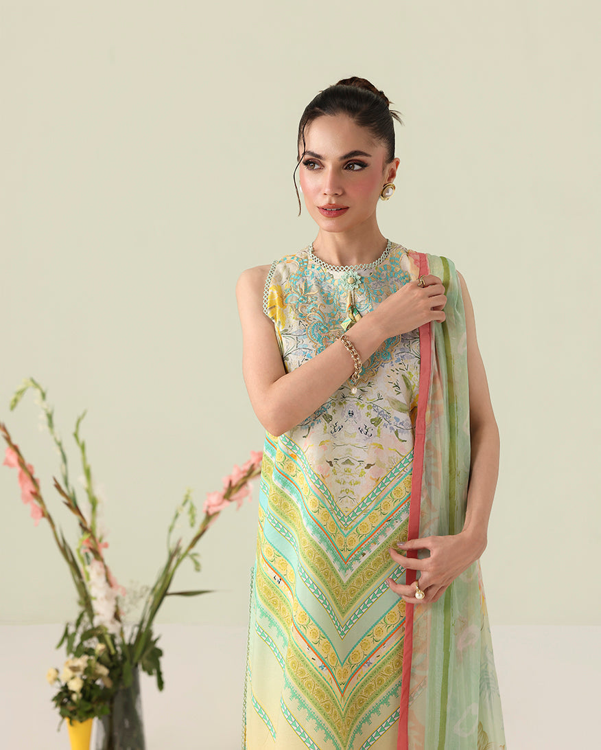 Roheenaz | Rosette Lawn | Bloomed Muse - Designer Dress - Type : Ladies Clothes - Available at Libayah - 100% Original