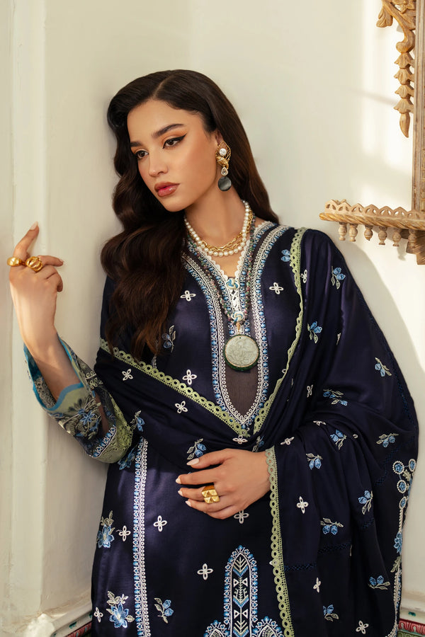 Aabyaan | Miraal Signature Embroidered Viscose | SIRAN (AV-03) by Aabyaan - Designer Dress - Type: Luxury - Available at Libayah - 100% Original