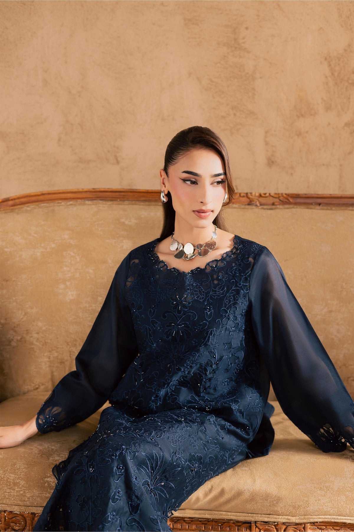 Batik | Festive Eid 26 | Blue Manila - by Libayah - Registered Vendor of : Batik - 100% Original Designer Dress