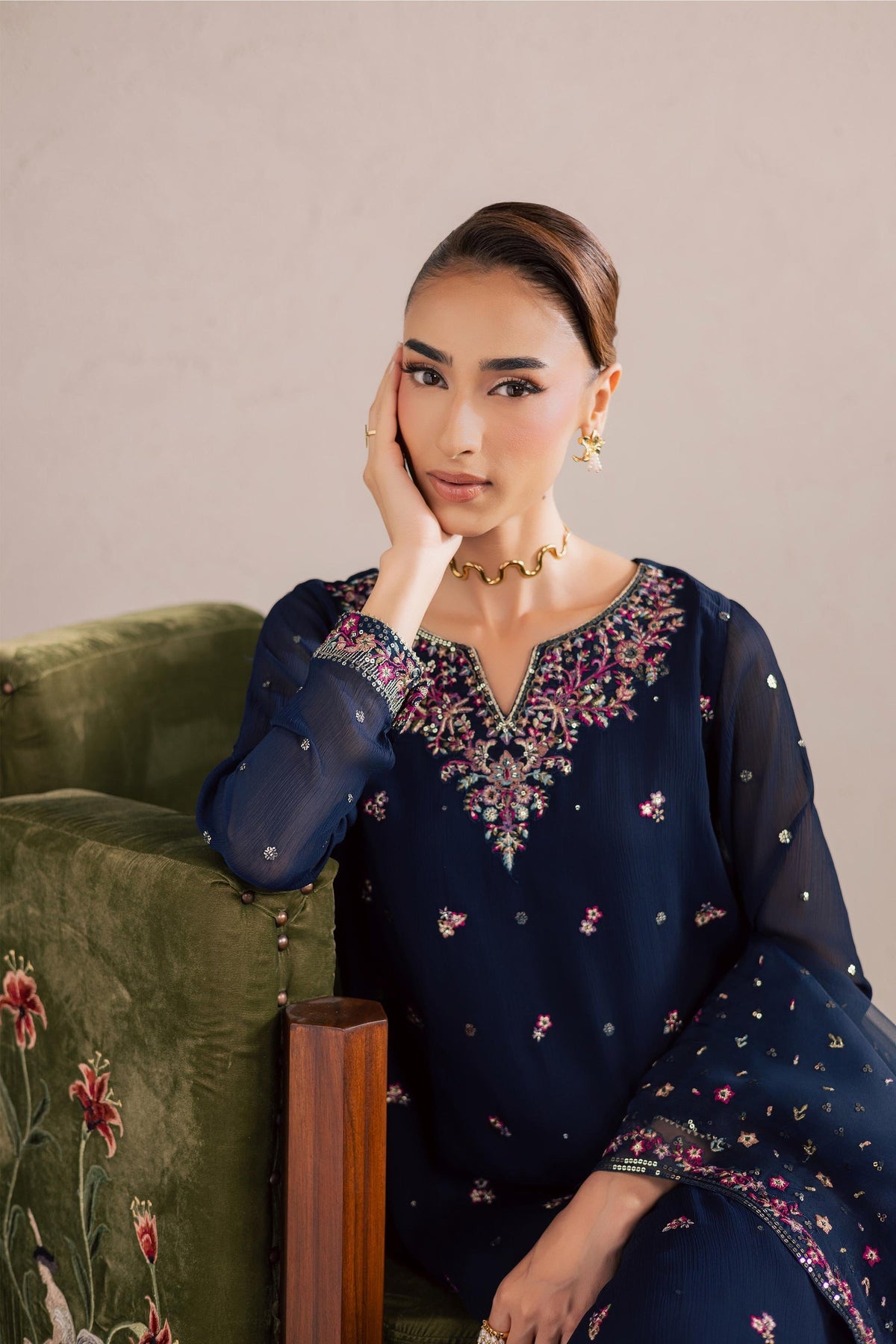 Batik | Festive Eid 26 | Bluey - by Libayah - Registered Vendor of : Batik - 100% Original Designer Dress
