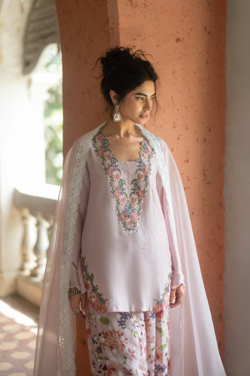 Zainab Chottani | Summer Edition 26 | Blush Fleur by Zainab Chottani - Designer Dress  - Type : Ladies Clothes - Available at Libayah - 100% Original 