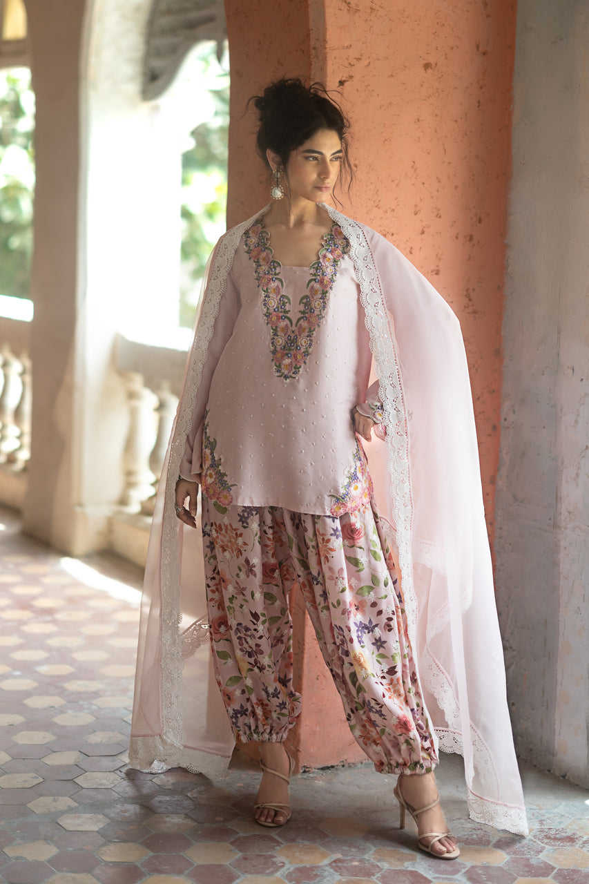 Zainab Chottani | Summer Edition 26 | Blush Fleur by Zainab Chottani - Designer Dress  - Type : Ladies Clothes - Available at Libayah - 100% Original 
