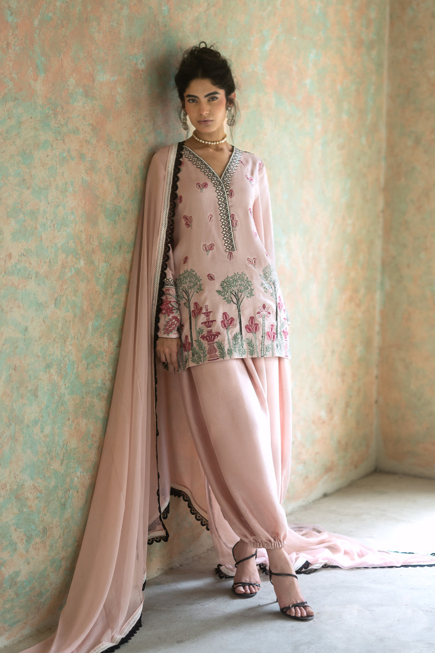 Zainab Chottani | Summer Edition 26 | Blush Serenade Balloon by Zainab Chottani - Designer Dress  - Type : Ladies Clothes - Available at Libayah - 100% Original 