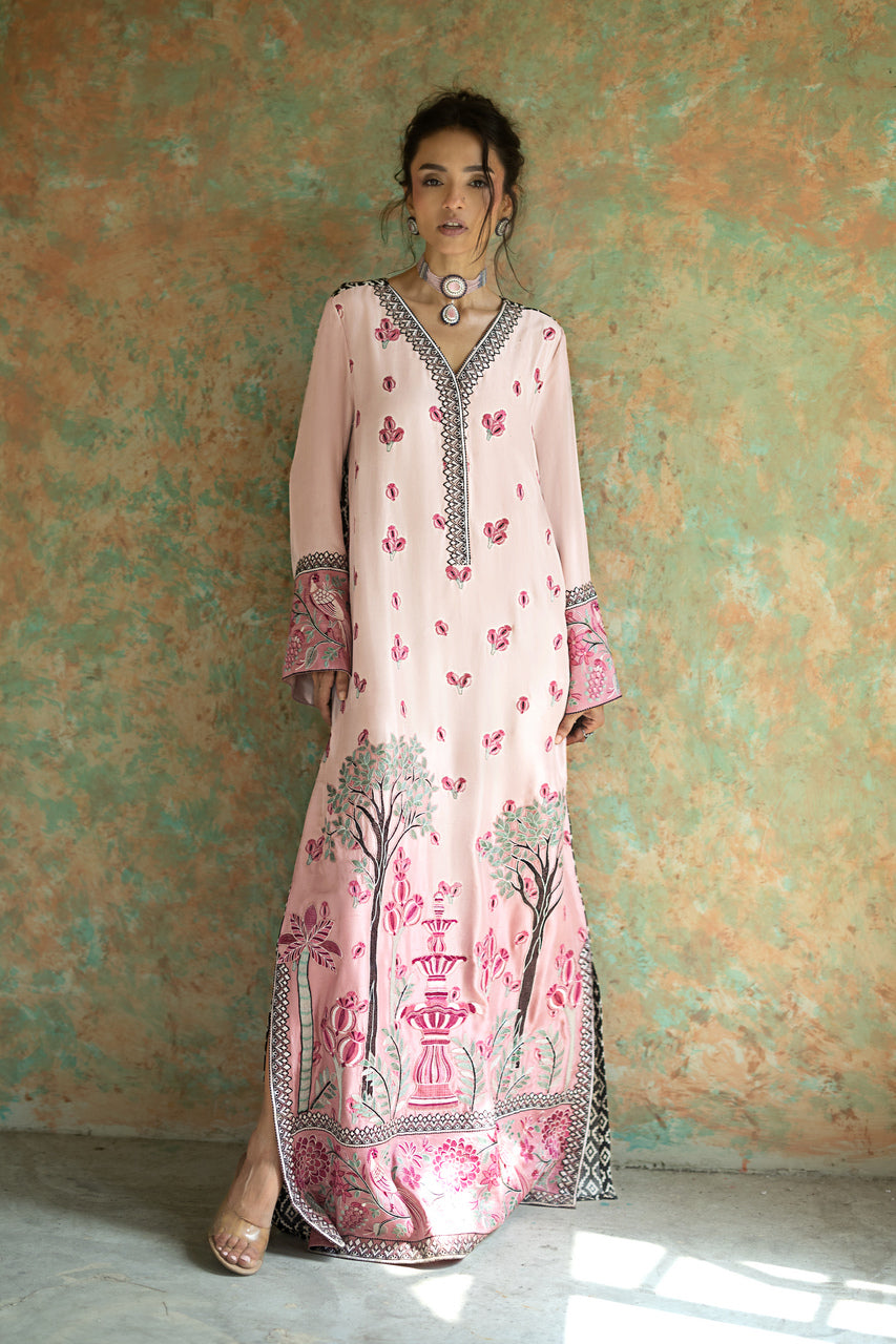 Zainab Chottani | Summer Edition 26 | Blush Serenade Kaftan by Zainab Chottani - Designer Dress  - Type : Ladies Clothes - Available at Libayah - 100% Original 