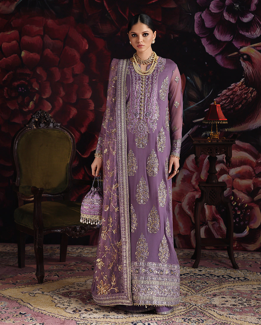 Roheenaz | Royale Eternel Chiffon Edit | Blush Whisper by Roheenaz - Designer Dress  - Type : Ladies Clothes - Available at Libayah - 100% Original 