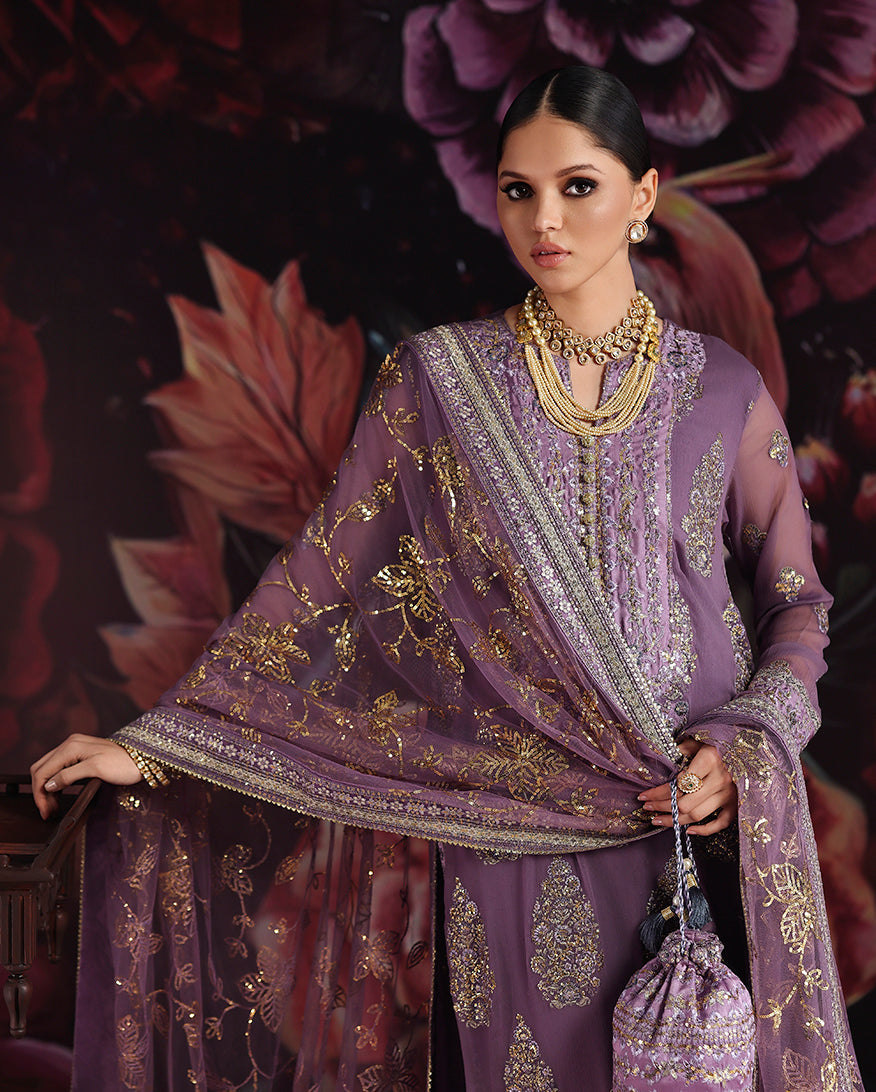 Roheenaz | Royale Eternel Chiffon Edit | Blush Whisper by Roheenaz - Designer Dress  - Type : Ladies Clothes - Available at Libayah - 100% Original 