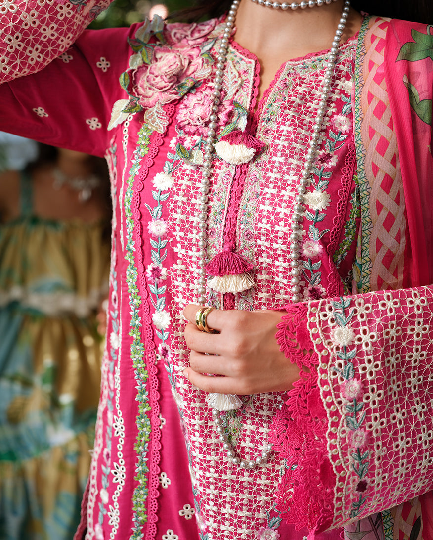 Mushq | Amoi Luxury Lawn | Blushing Rose - by Libayah - Registered Vendor of : Mushq - 100% Original Designer Dress