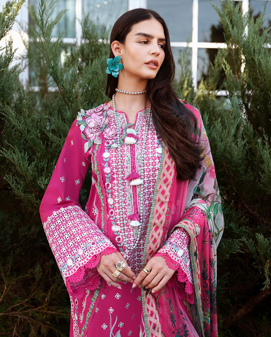 Mushq | Amoi Luxury Lawn | Blushing Rose - by Libayah - Registered Vendor of : Mushq - 100% Original Designer Dress
