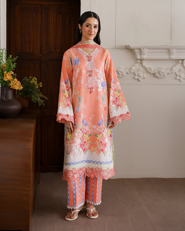 Roheenaz | Sunlit Tales Printed Embroidered Edit | Blush tale - by Libayah - Registered Vendor of : Roheenaz - 100% Original Designer Dress
