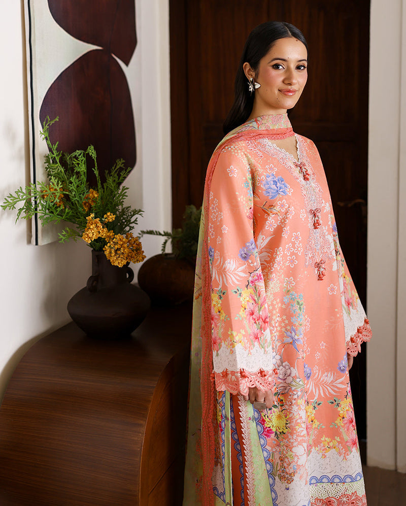 Roheenaz | Sunlit Tales Printed Embroidered Edit | Blush tale - by Libayah - Registered Vendor of : Roheenaz - 100% Original Designer Dress