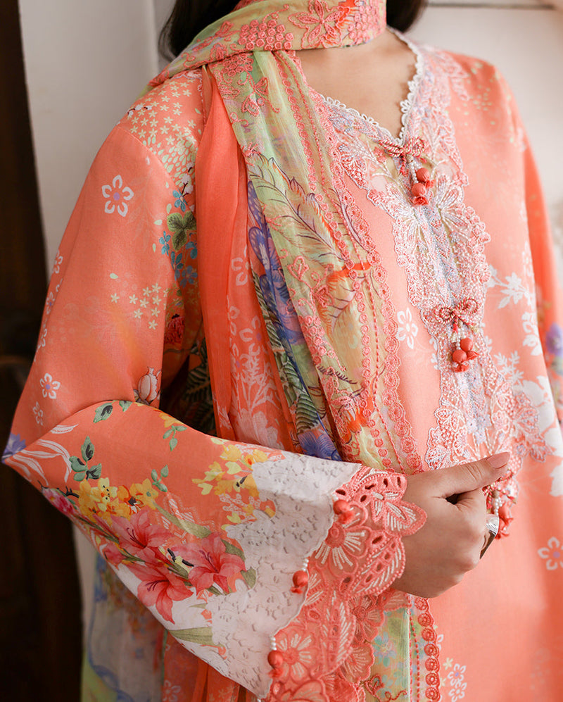 Roheenaz | Sunlit Tales Printed Embroidered Edit | Blush tale - by Libayah - Registered Vendor of : Roheenaz - 100% Original Designer Dress