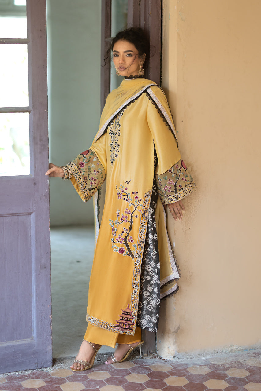 Zainab Chottani | Summer Edition 26 |Butter Yellow by Zainab Chottani - Designer Dress  - Type : Ladies Clothes - Available at Libayah - 100% Original 