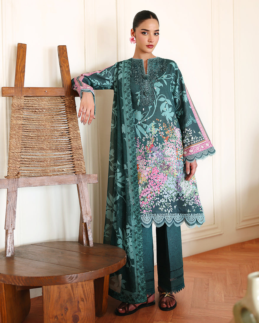 Roheenaz | Eclat Garden Printed Lawn | Buttercup Bloom by Roheenaz - Designer Dress  - Type : Ladies Clothes - Available at Libayah - 100% Original 