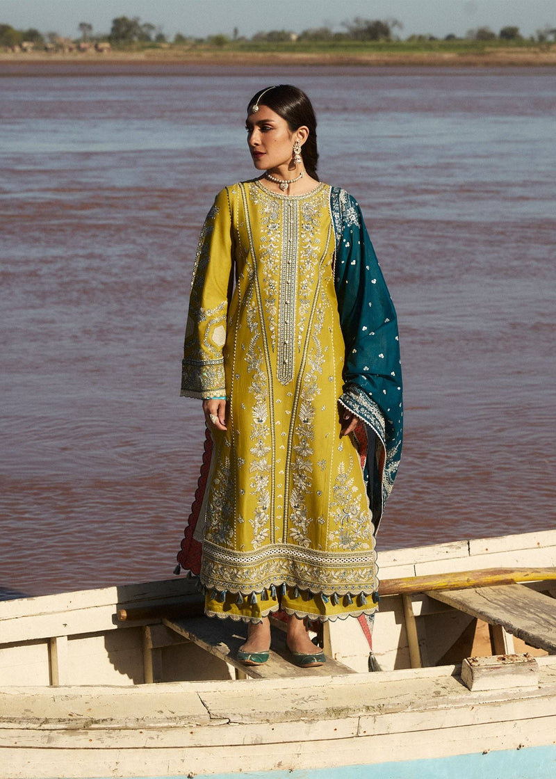 Hussain Rehar | Surkh Eid Pret'25 | Shamyaana by Hussain Rehar - Designer Dress  - Type : Ladies Clothes - Available at Libayah - 100% Original 