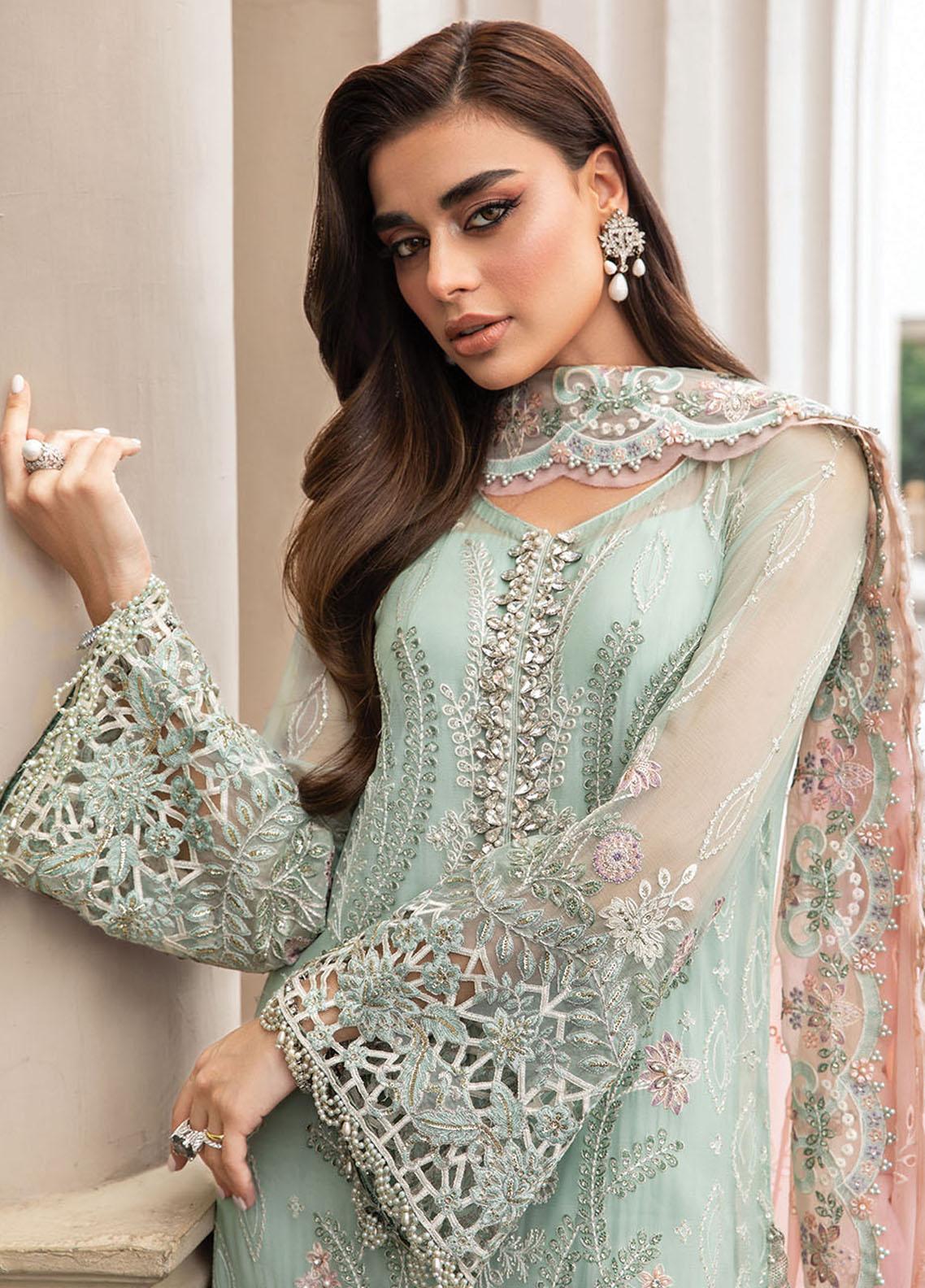 Maria B | Luxury Chiffon Collection | Mint Green