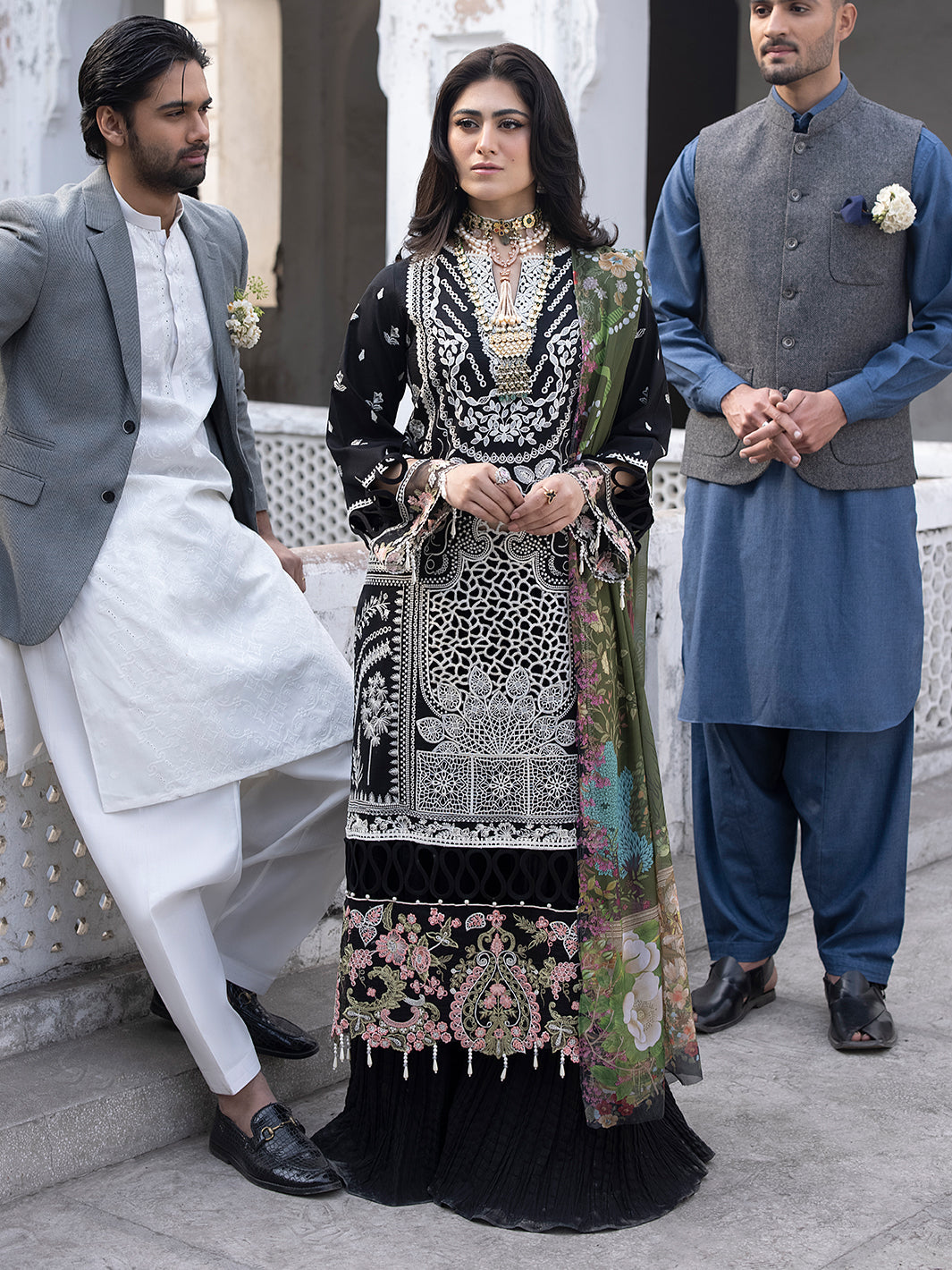 Mahnur | Mahrukh Luxury Lawn 24 | CAMELIA by Mahnur - Designer Dress - Type: Ladies Clothes - Available at Libayah - 100% Original