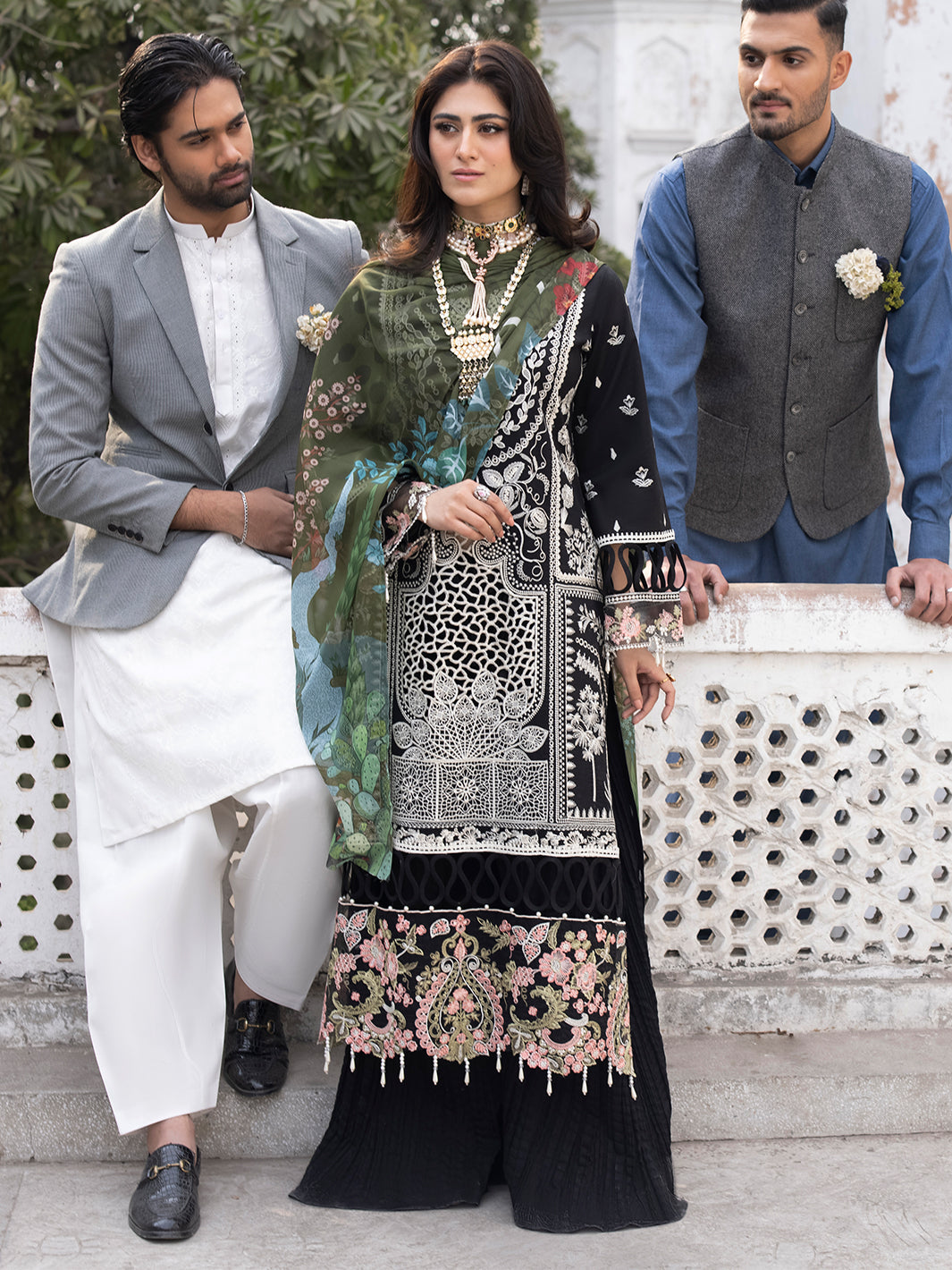 Mahnur | Mahrukh Luxury Lawn 24 | CAMELIA by Mahnur - Designer Dress - Type: Ladies Clothes - Available at Libayah - 100% Original
