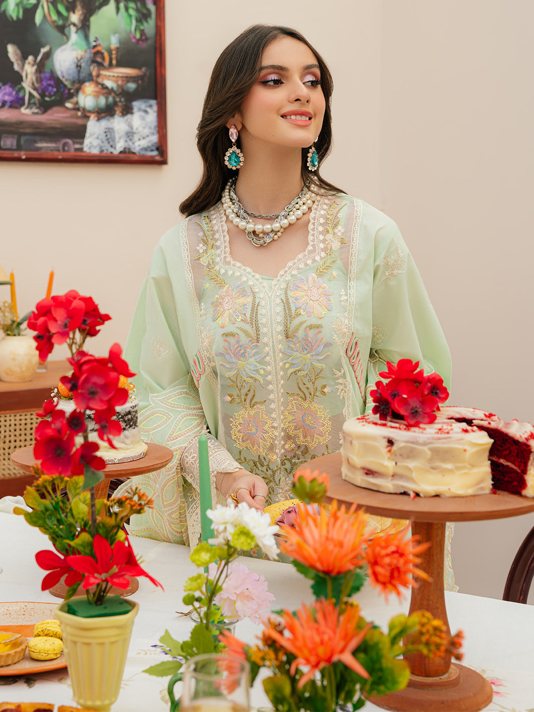 Mahnur | Allenura Luxury Lawn 24 | CAROLINE by Mahnur - Designer Dress - Type: Ladies Clothes - Available at Libayah - 100% Original