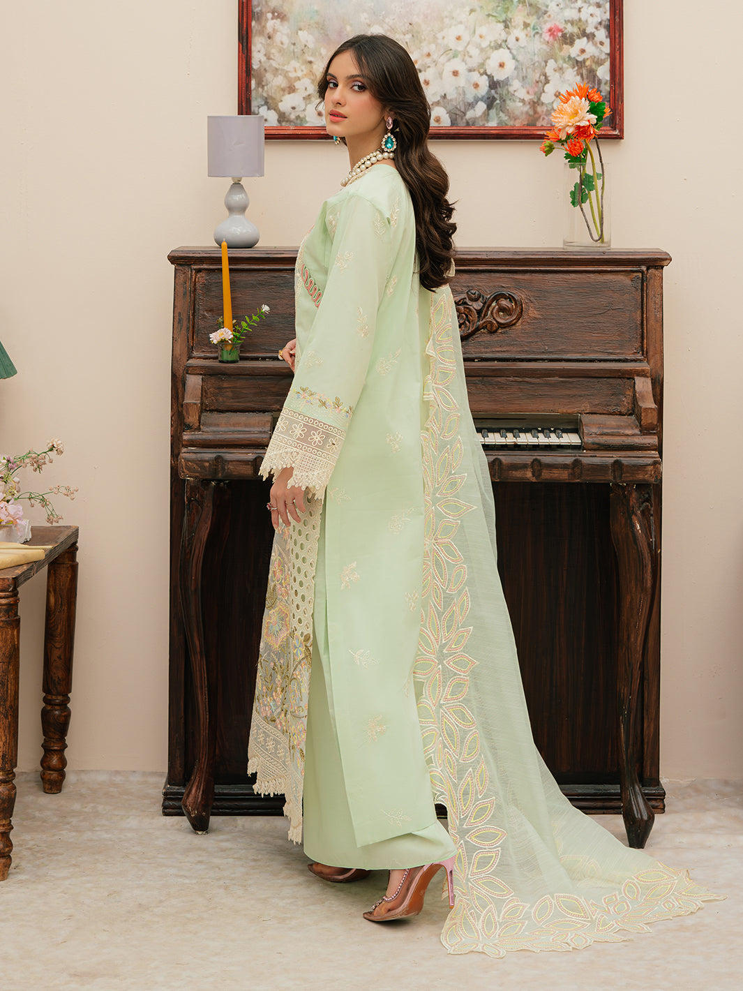 Mahnur | Allenura Luxury Lawn 24 | CAROLINE by Mahnur - Designer Dress - Type: Ladies Clothes - Available at Libayah - 100% Original