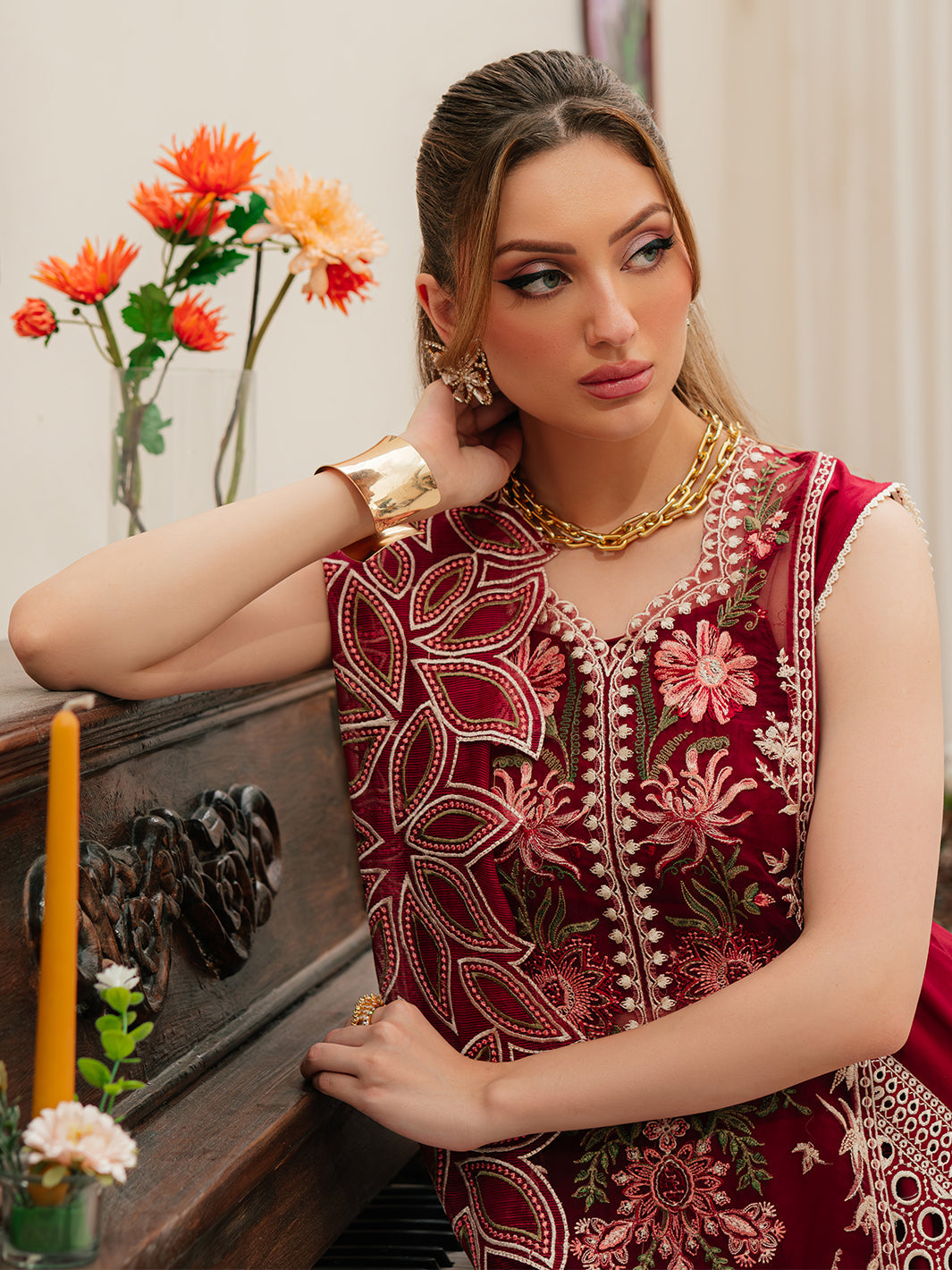 Mahnur | Allenura Luxury Lawn 24 | CELESTIAL by Mahnur - Designer Dress - Type: Ladies Clothes - Available at Libayah - 100% Original