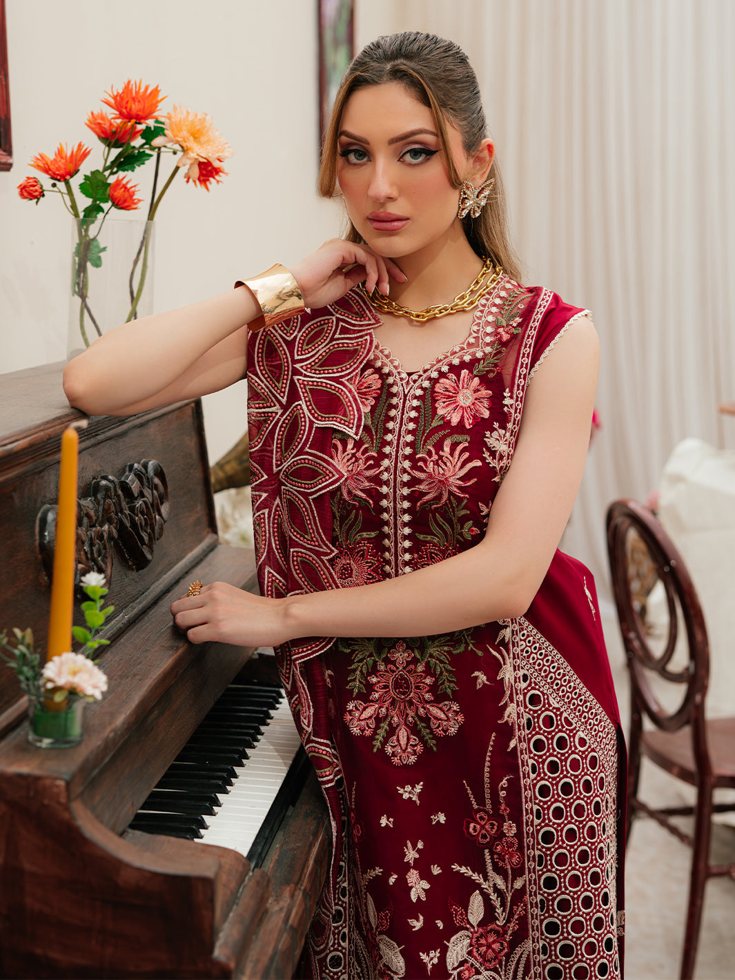 Mahnur | Allenura Luxury Lawn 24 | CELESTIAL by Mahnur - Designer Dress - Type: Ladies Clothes - Available at Libayah - 100% Original