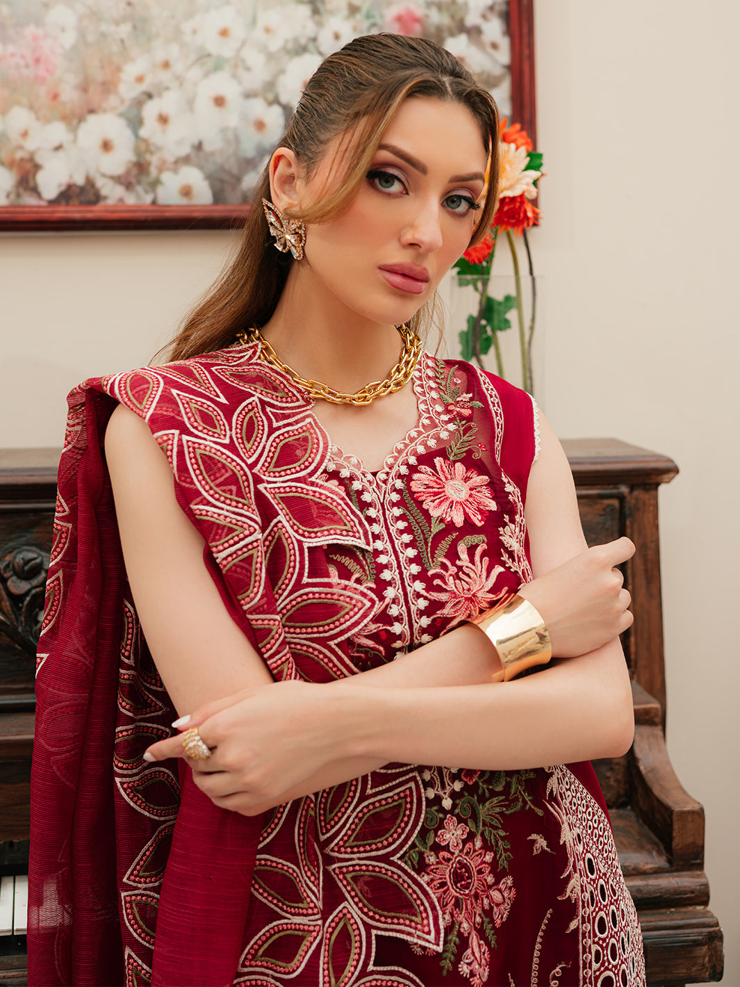 Mahnur | Allenura Luxury Lawn 24 | CELESTIAL by Mahnur - Designer Dress - Type: Ladies Clothes - Available at Libayah - 100% Original