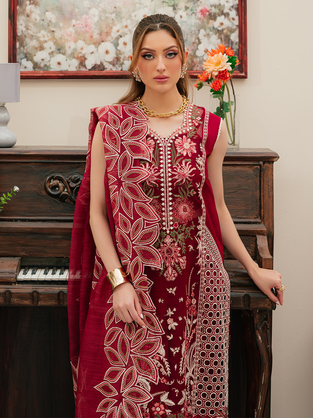 Mahnur | Allenura Luxury Lawn 24 | CELESTIAL by Mahnur - Designer Dress - Type: Ladies Clothes - Available at Libayah - 100% Original