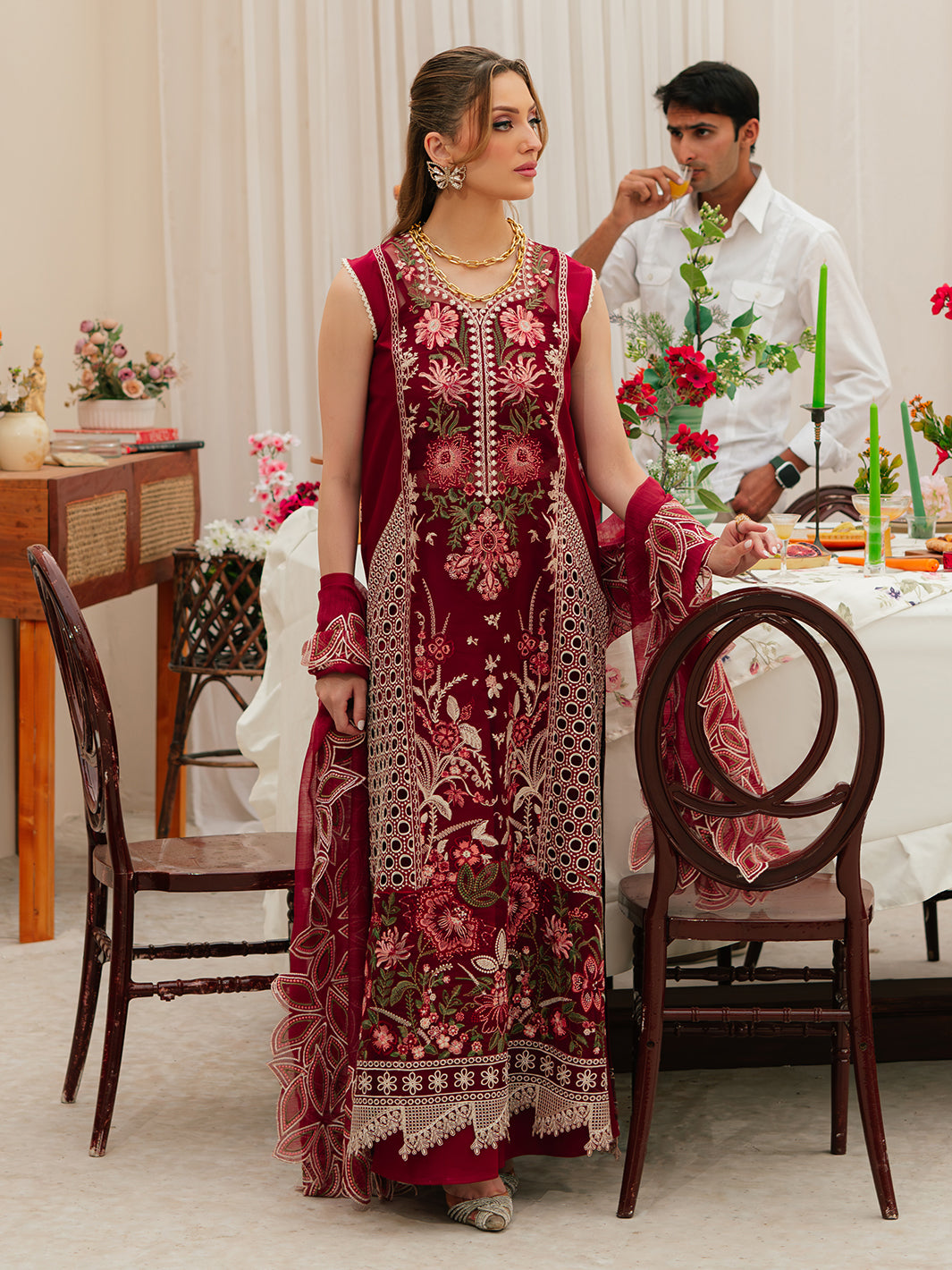Mahnur | Allenura Luxury Lawn 24 | CELESTIAL by Mahnur - Designer Dress - Type: Ladies Clothes - Available at Libayah - 100% Original