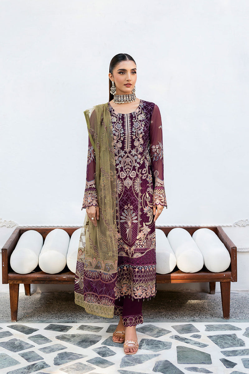 Ramsha | Chevron Chiffon Collection | A-1002 by Ramsha - Designer Dress - Type: Ladies Clothes - Available at Libayah - 100% Original