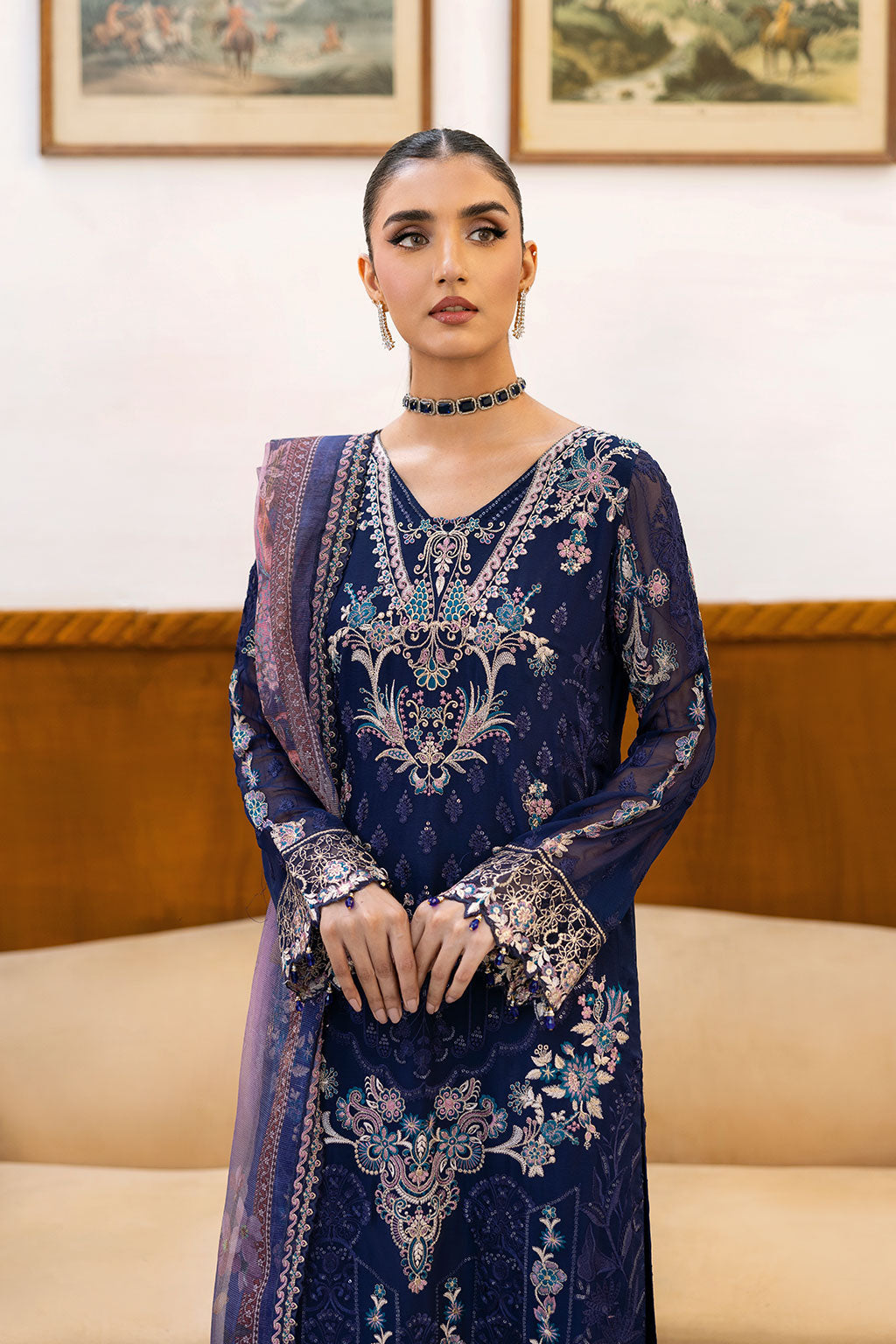 Ramsha | Chevron Chiffon Collection | A-1012 by Ramsha - Designer Dress - Type: Ladies Clothes - Available at Libayah - 100% Original