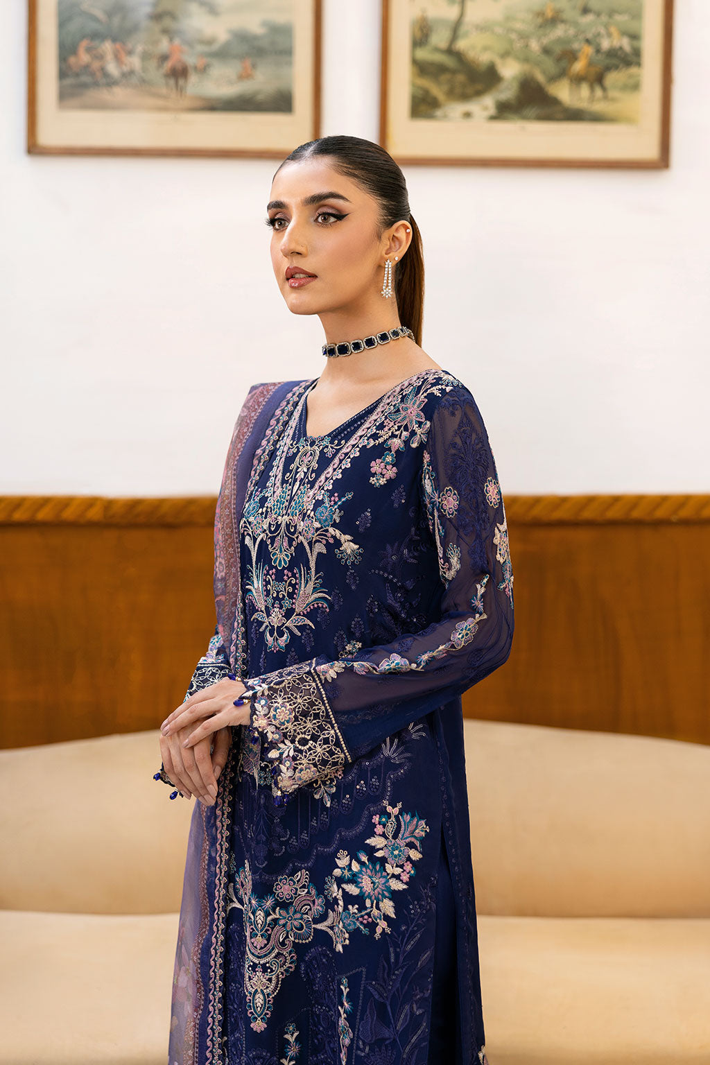 Ramsha | Chevron Chiffon Collection | A-1012 by Ramsha - Designer Dress - Type: Ladies Clothes - Available at Libayah - 100% Original