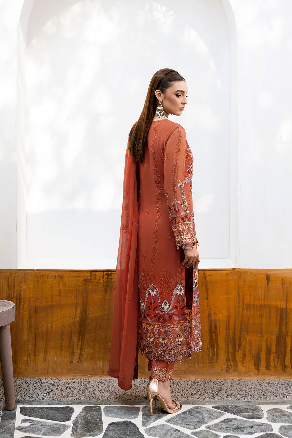 Ramsha | Chevron Chiffon Collection | A-1007 by Ramsha - Designer Dress - Type: Ladies Clothes - Available at Libayah - 100% Original