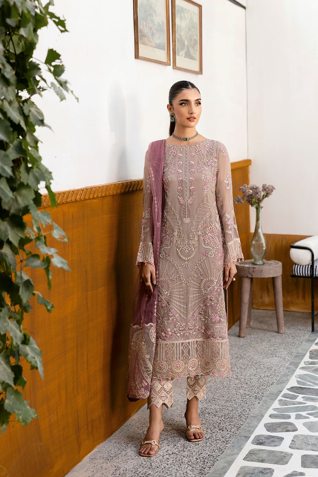 Ramsha | Chevron Chiffon Collection | A-1009 by Ramsha - Designer Dress - Type: Ladies Clothes - Available at Libayah - 100% Original