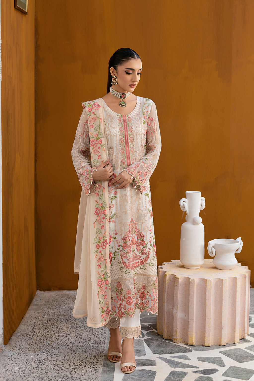 Ramsha | Chevron Chiffon Collection | A-1011 by Ramsha - Designer Dress - Type: Ladies Clothes - Available at Libayah - 100% Original