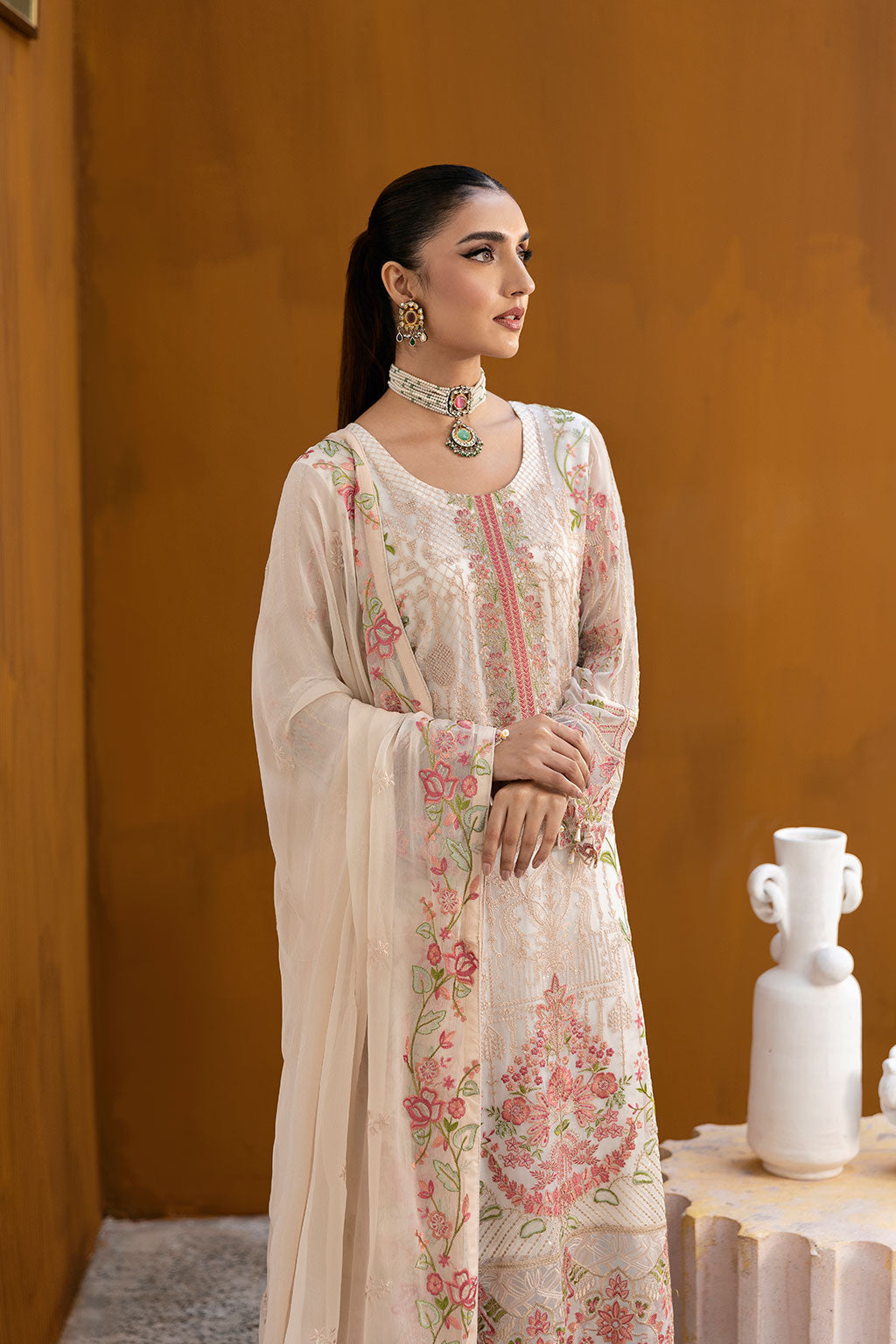 Ramsha | Chevron Chiffon Collection | A-1011 by Ramsha - Designer Dress - Type: Ladies Clothes - Available at Libayah - 100% Original