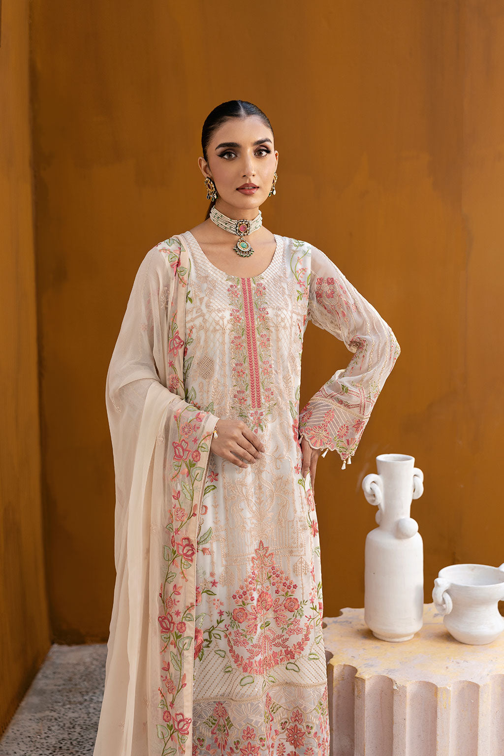 Ramsha | Chevron Chiffon Collection | A-1011 by Ramsha - Designer Dress - Type: Ladies Clothes - Available at Libayah - 100% Original