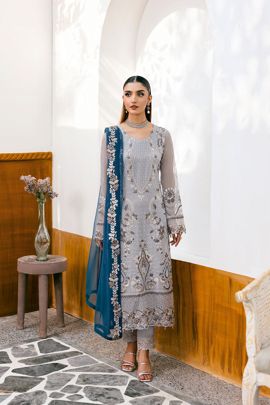 Ramsha | Chevron Chiffon Collection |A-1001 by Ramsha - Designer Dress - Type: Ladies Clothes - Available at Libayah - 100% Original