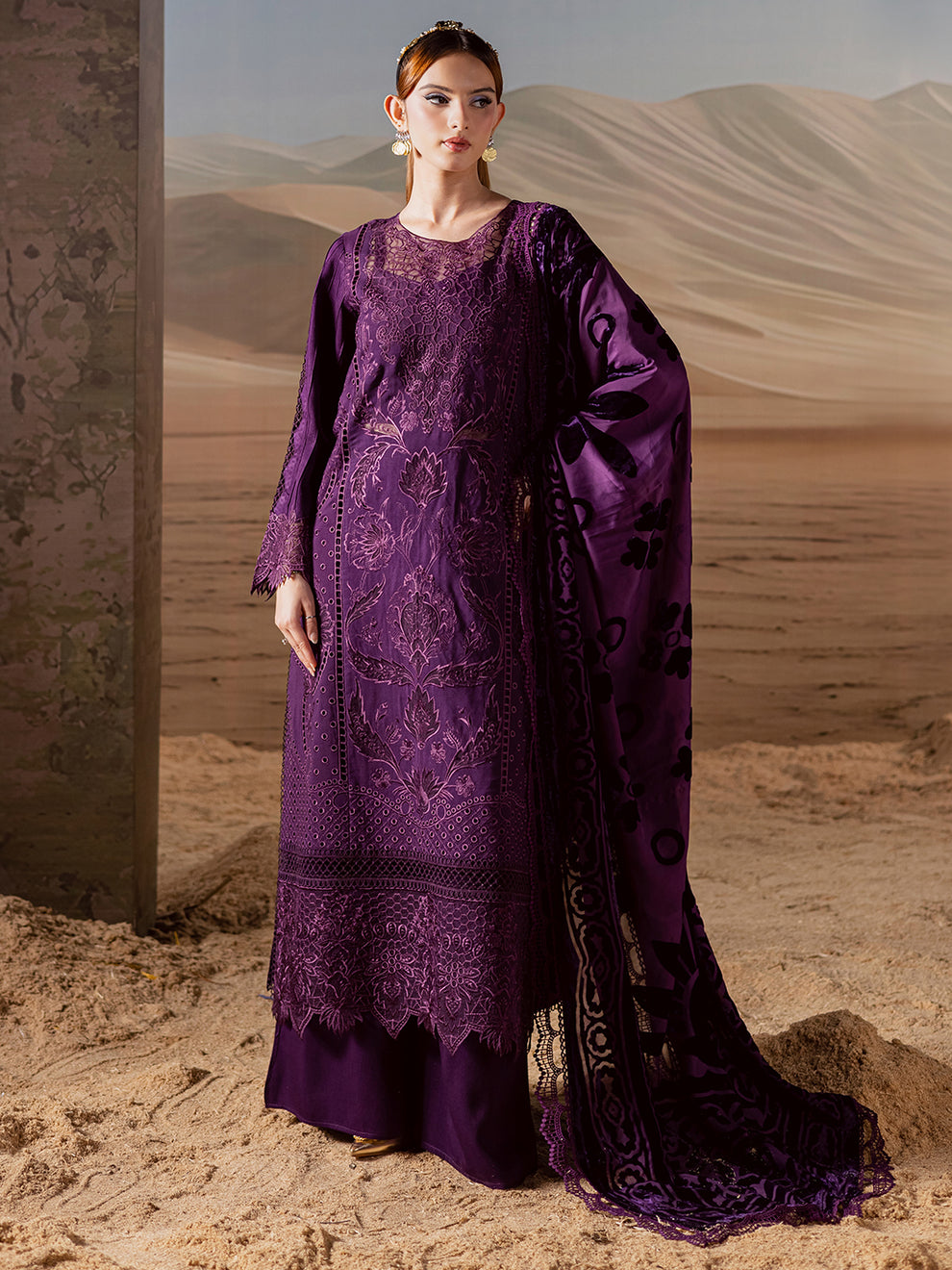 CK-010 Kotrai – authentic Pakistani dress from the Mahnur Amelia Luxury Winter 25 collection for women in the UK