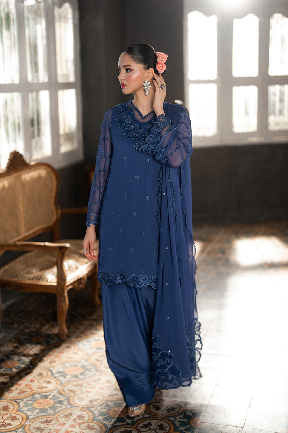 Azure | Ensembles | Cobalt Haze by Azure - Designer Dress  - Type : Ladies Clothes - Available at Libayah - 100% Original 