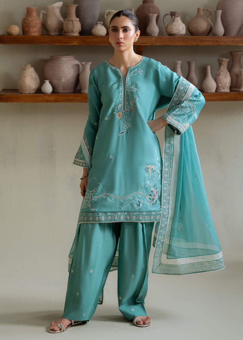 Jeem | Summer 25 RTW | COLETTE TEAL by Jeem - Designer Dress  - Type : Ladies Clothes - Available at Libayah - 100% Original 
