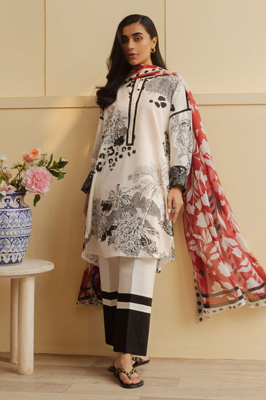 Zara Shahjahn | Coco Prints 24 | D8 by Zara Shahjahan - Designer Dress - Type: Casuals - Available at Libayah - 100% Original