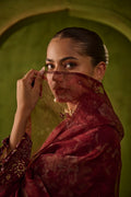 Dhanak | Festive Formals | SS24DU-3197 MAROON 3Pcs by Dhanak - Designer Dress - Type: Formal - Available at Libayah - 100% Original