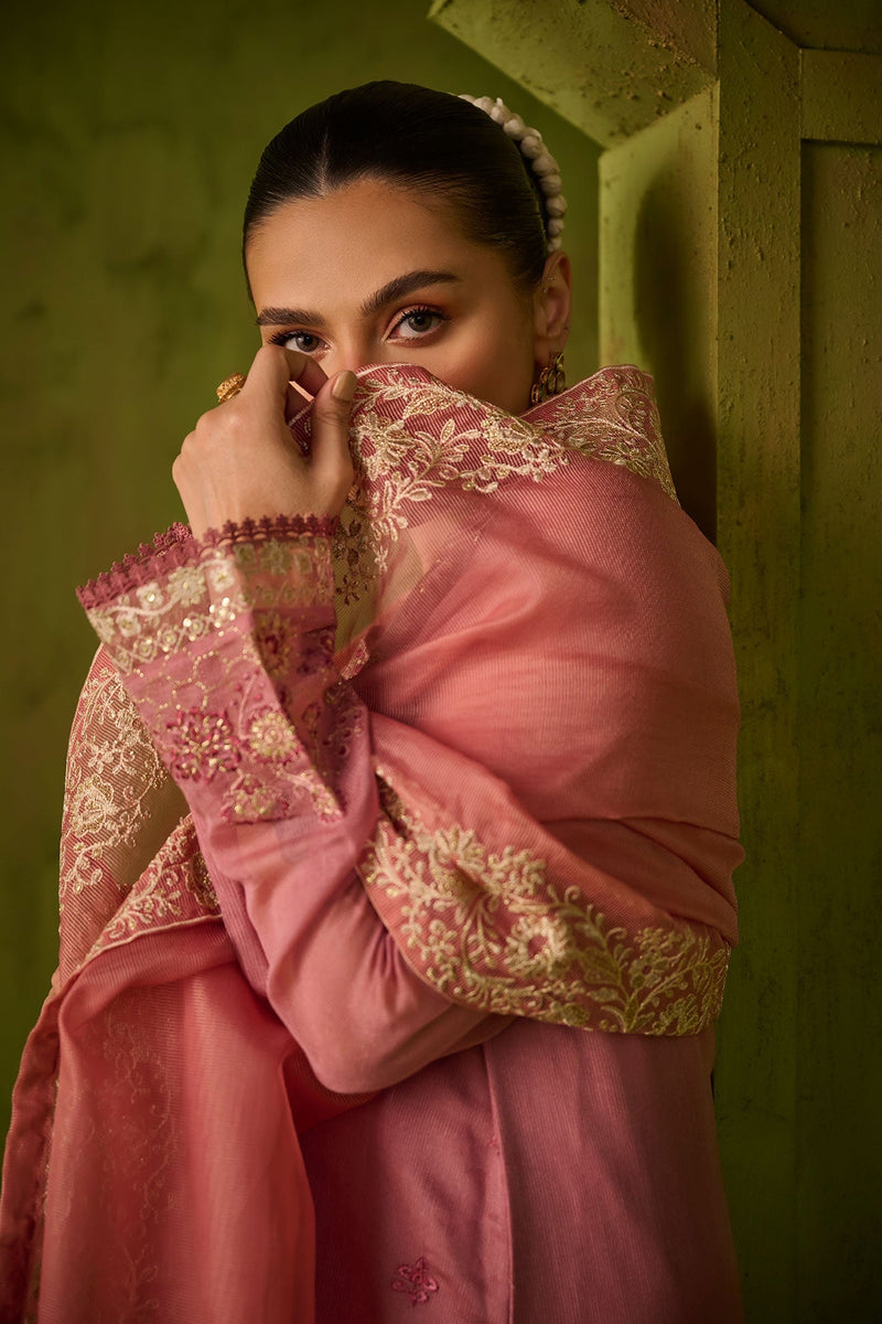 Dhanak | Festive Formals | SS24DU-3193 PINK 3Pcs by Saffron - Designer Dress - Type: Formal - Available at Libayah - 100% Original