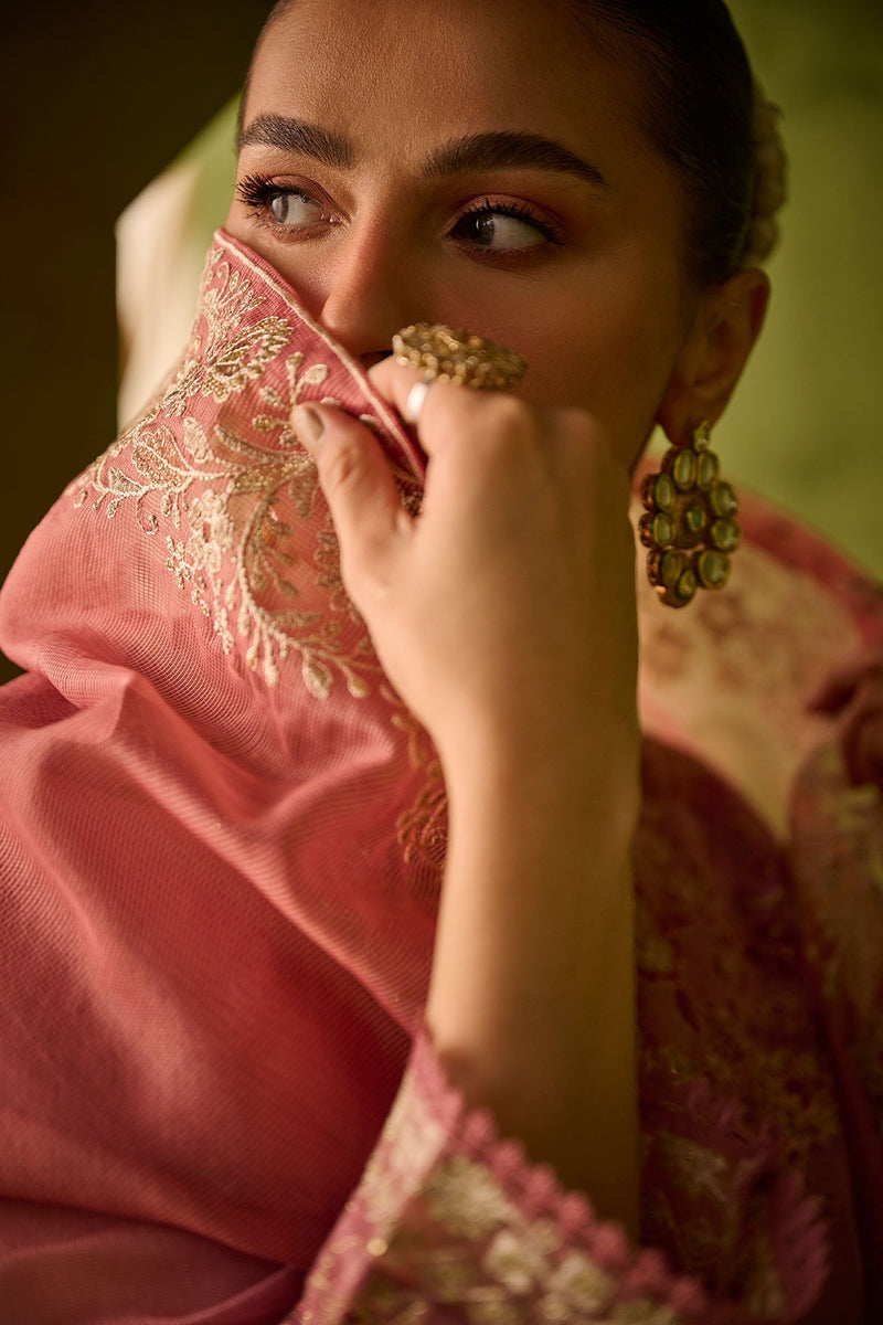 Dhanak | Festive Formals | SS24DU-3193 PINK 3Pcs by Saffron - Designer Dress - Type: Formal - Available at Libayah - 100% Original